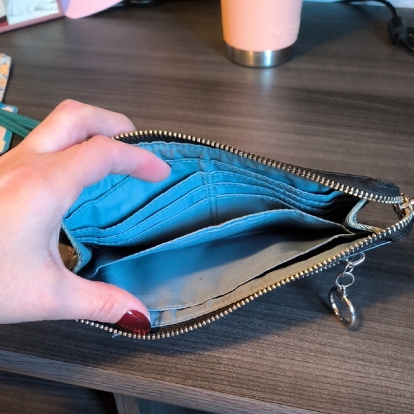 Coach Signature Plaid Wristlet - Black, Brown, Gray - Picture 4 of 6